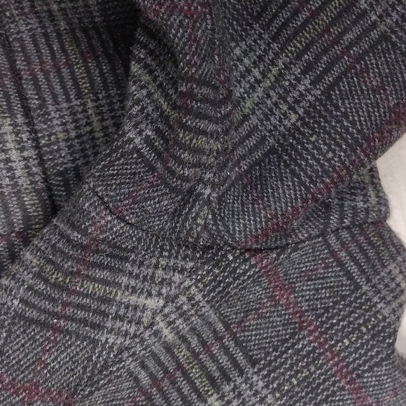 Tahari Black Window Pane Glen Plaid Mid Rise Elastic Waistband Pull On Leggings - Picture 10 of 11